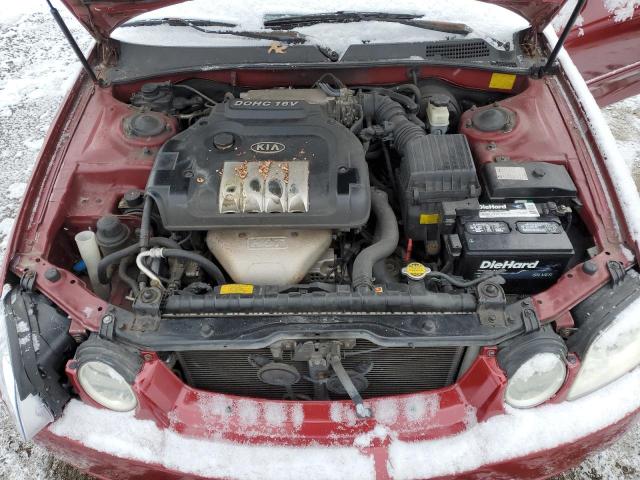 KNAGD126355403911 - 2005 KIA OPTIMA LX RED photo 11