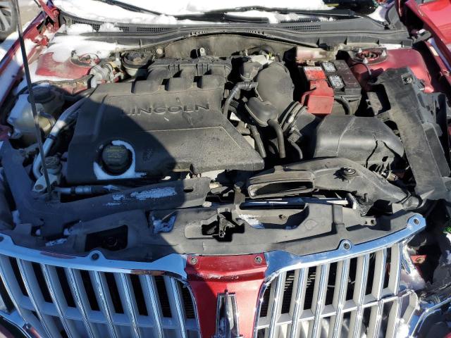 3LNHL2GC3BR772156 - 2011 LINCOLN MKZ RED photo 11