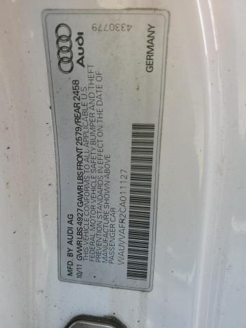 WAUVVAFR2CA011127 - 2012 AUDI S5 PRESTIGE 白色 照片 12