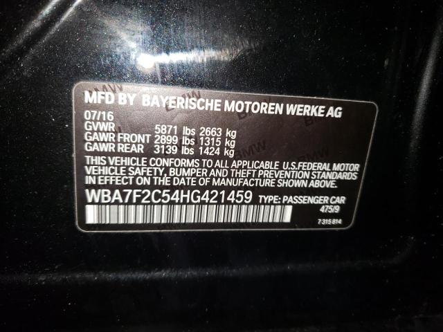 WBA7F2C54HG421459 - 2017 BMW 750 XI BLACK photo 12