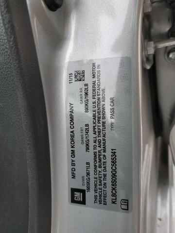 KL8CK6S09GC565341 - 2016 CHEVROLET SPARK EV 1 银色 照片 13