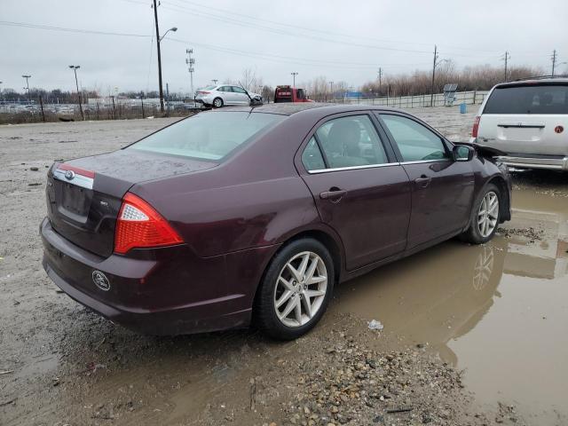 3FAHP0JA2CR309923 - 2012 FORD FUSION SEL BURGUNDY photo 3