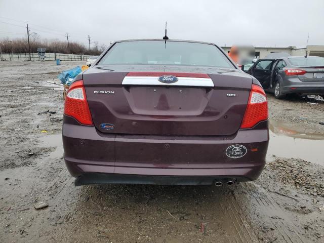 3FAHP0JA2CR309923 - 2012 FORD FUSION SEL BURGUNDY photo 6