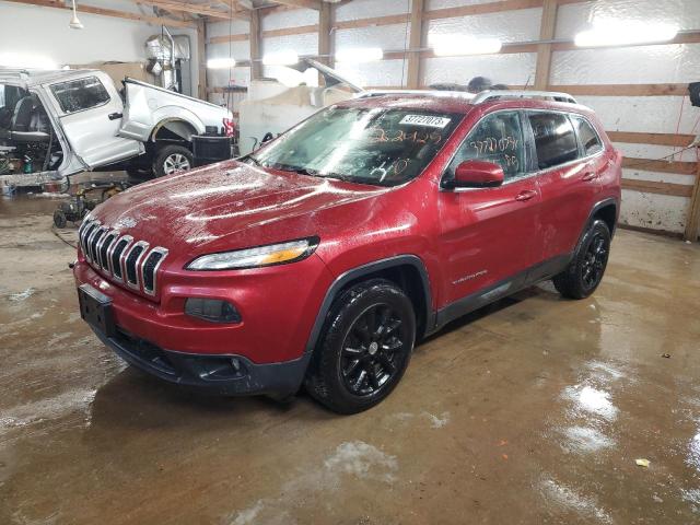 1C4PJLCB4EW262425 - 2014 JEEP CHEROKEE LATITUDE BURGUNDY photo 1