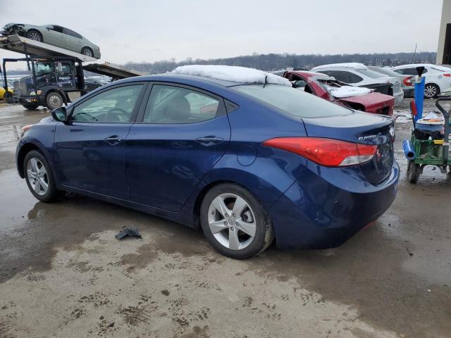 KMHDH4AE2DU527673 - 2013 HYUNDAI ELANTRA GLS BLUE photo 2