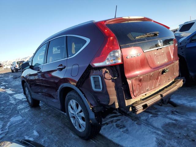 5J6RM4H7XCL040376 - 2012 HONDA CR-V EXL RED photo 2