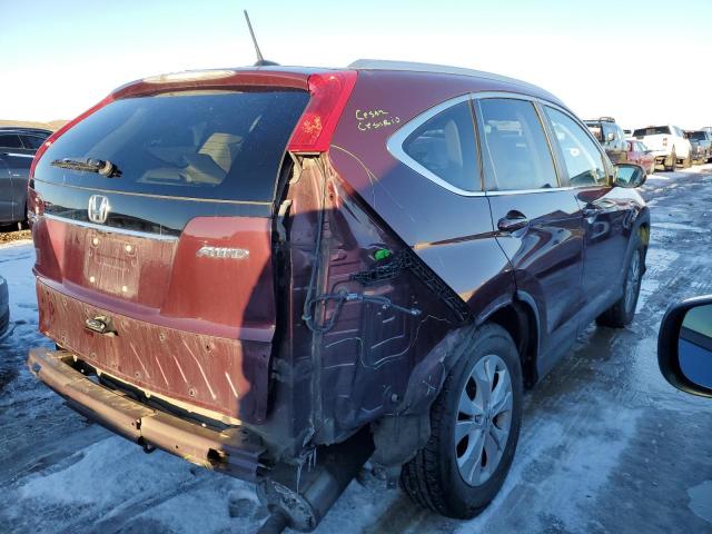 5J6RM4H7XCL040376 - 2012 HONDA CR-V EXL RED photo 3