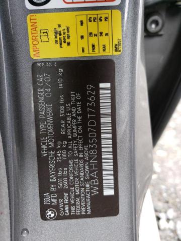 WBAHN83507DT73629 - 2007 BMW 750 GRAY photo 12