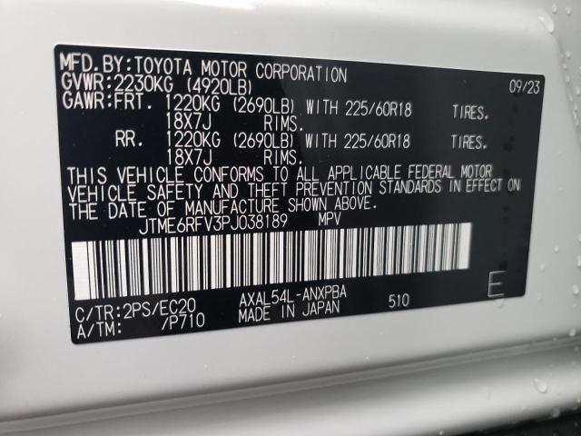 JTME6RFV3PJ038189 - 2023 TOYOTA RAV4 XSE WHITE photo 14