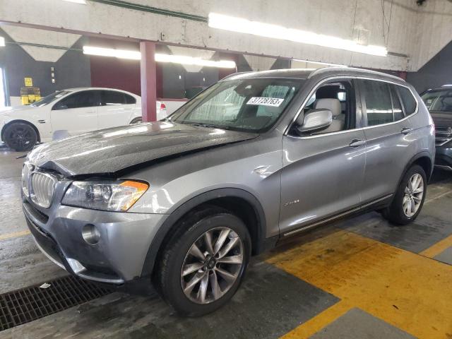 5UXWX9C50D0A23903 - 2013 BMW X3 XDRIVE28I GRAY photo 1