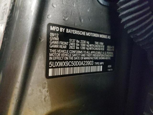 5UXWX9C50D0A23903 - 2013 BMW X3 XDRIVE28I ნაცრისფერი ფოტო 13