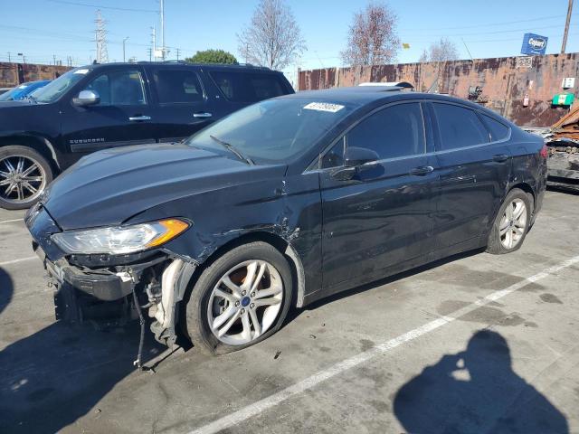 3FA6P0HD9JR192684 - 2018 FORD FUSION SE BLACK photo 1