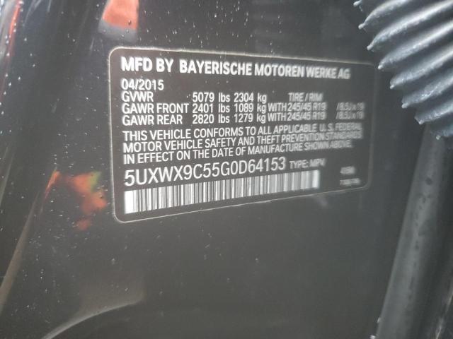 5UXWX9C55G0D64153 - 2016 BMW X3 XDRIVE28I BLACK photo 13