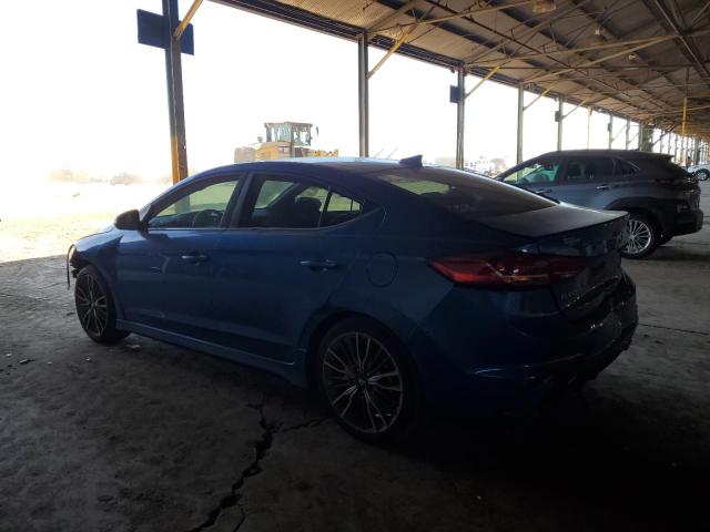 KMHD04LBXHU319105 - 2017 HYUNDAI ELANTRA SPORT BLUE photo 2