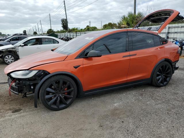 5YJXCBE23HF075784 - 2017 TESLA MODEL X ORANGE photo 1