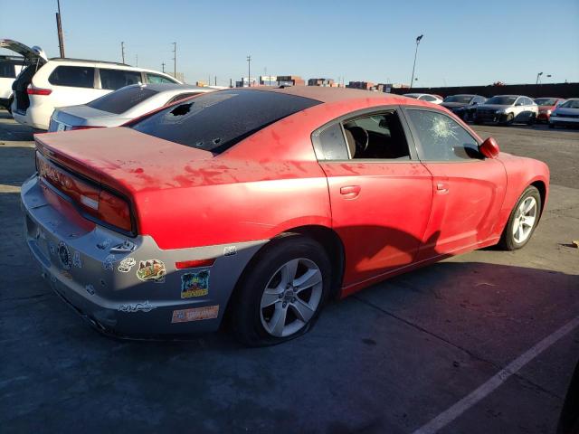 2C3CDXBG0EH370652 - 2014 DODGE CHARGER SE RED photo 3