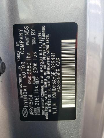 KMHDH6AH5EU029491 - 2014 HYUNDAI ELANTRA CO GS SILVER photo 12