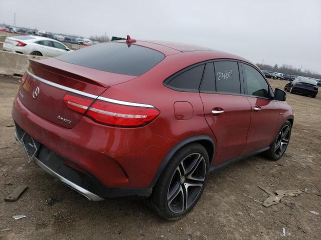 4JGED6EB1GA016859 - 2016 MERCEDES-BENZ GLE COUPE 450 4MATIC RED photo 3