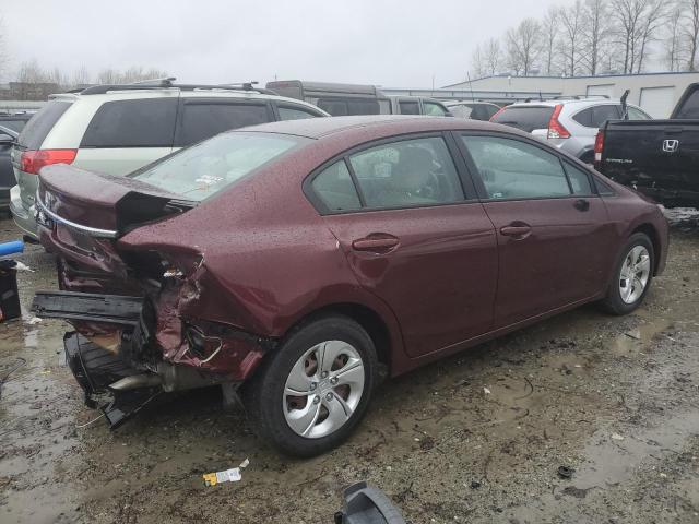 2HGFB2F57FH521385 - 2015 HONDA CIVIC LX MAROON photo 3