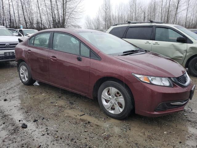 2HGFB2F57FH521385 - 2015 HONDA CIVIC LX MAROON photo 4