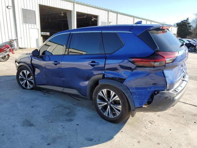 5N1AT3BA1MC743138 - 2021 NISSAN ROGUE SV BLUE photo 2