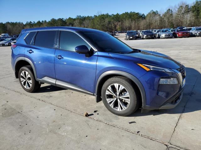 5N1AT3BA1MC743138 - 2021 NISSAN ROGUE SV BLUE photo 4