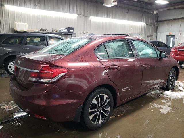 19XFB2F87DE044040 - 2013 HONDA CIVIC EX BURGUNDY photo 3