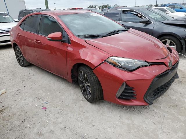 2T1BURHE7HC756539 - 2017 TOYOTA COROLLA L RED photo 4