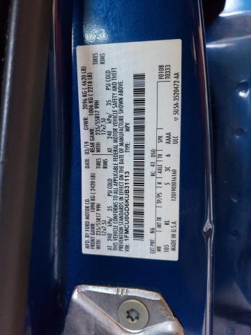 1FMCU0GD6KUB31113 - 2019 FORD ESCAPE SE BLUE photo 12