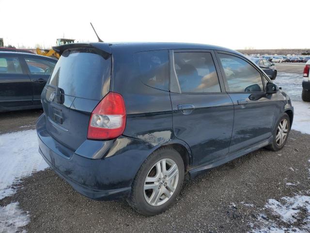 JHMGD38657S817846 - 2007 HONDA FIT S BLACK photo 3