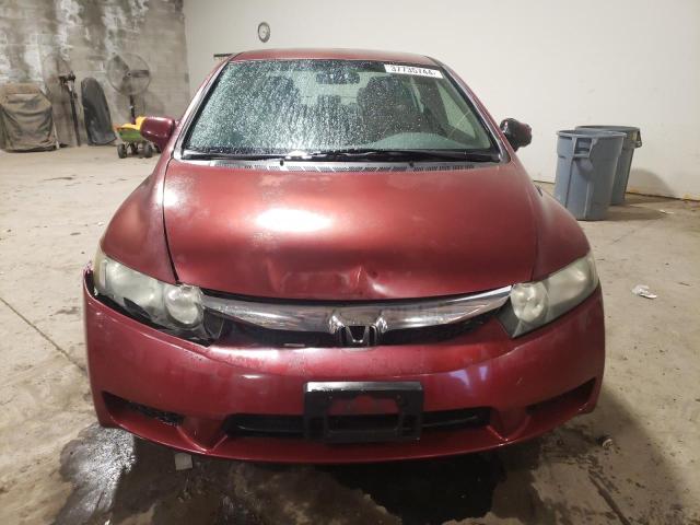 2HGFA16539H545040 - 2009 HONDA CIVIC LX MAROON photo 5