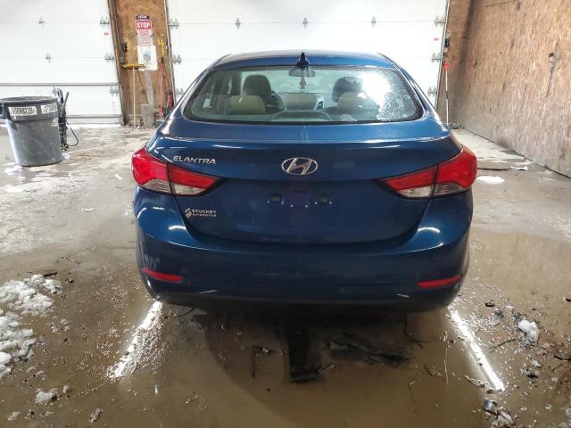 KMHDH4AE3FU453344 - 2015 HYUNDAI ELANTRA SE BLUE photo 6