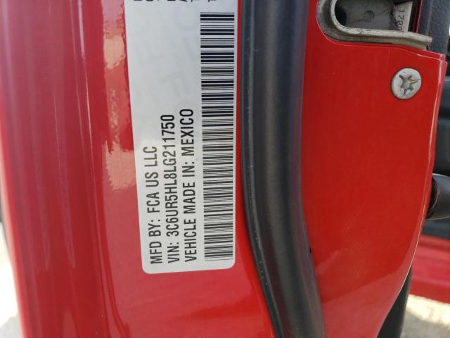 3C6UR5HL8LG211750 - 2020 RAM 2500 TRADESMAN წითელი ფოტო 12