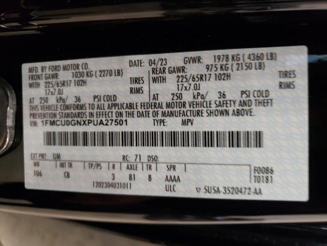 1FMCU0GNXPUA27501 - 2023 FORD ESCAPE ACTIVE BLACK photo 13