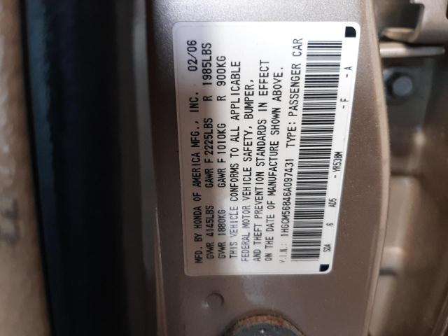 1HGCM56846A097431 - 2006 HONDA ACCORD EX GOLD photo 12