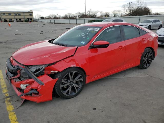 2HGFC2F85KH548604 - 2019 HONDA CIVIC SPORT Rojo foto 1