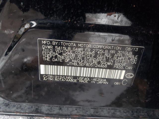 JTHBL5EF8D5124468 - 2013 LEXUS LS 460 BLACK photo 12