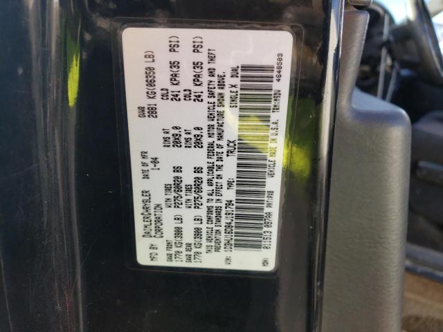 1D3HU16D84J191794 - 2004 DODGE RAM 1500 ST BLACK photo 12