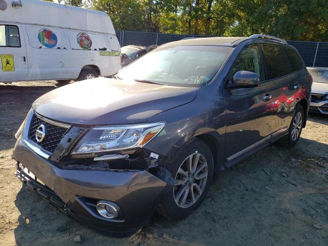 5N1AR2MM5EC716672 - 2014 NISSAN PATHFINDER S GRAY photo 2