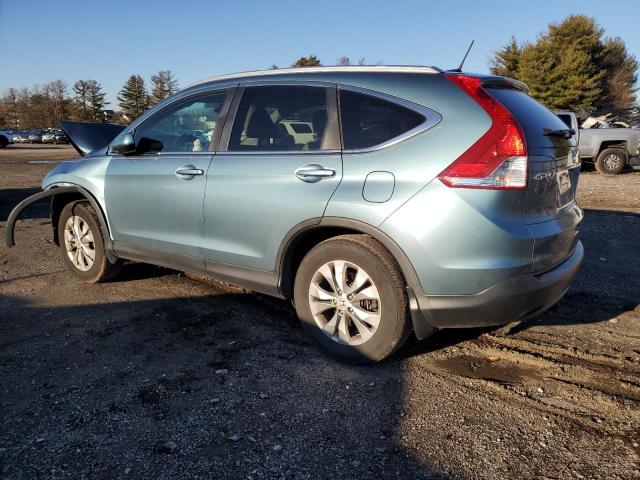 5J6RM4H7XEL107190 - 2014 HONDA CR-V EXL BLUE photo 2