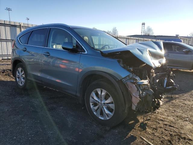 5J6RM4H7XEL107190 - 2014 HONDA CR-V EXL BLUE photo 4