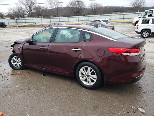 5XXGT4L38GG115344 - 2016 KIA OPTIMA LX BURGUNDY photo 2