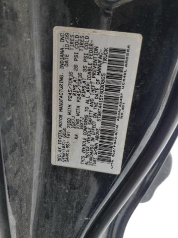 5TBBT4415YS030865 - 2000 TOYOTA TUNDRA ACCESS CAB შავი ფოტო 12