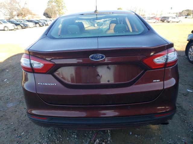 3FA6P0H73GR210454 - 2016 FORD FUSION SE BROWN photo 6