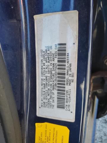 JT2BK18U230075425 - 2003 TOYOTA PRIUS BLUE photo 12