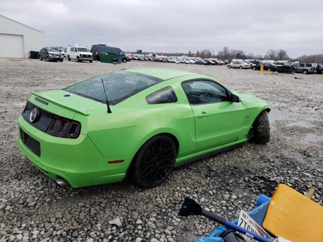 1ZVBP8CF0E5239218 - 2014 FORD MUSTANG GT GREEN photo 3