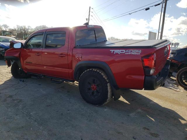 3TMCZ5ANXKM233782 - 2019 TOYOTA TACOMA DOUBLE CAB MAROON photo 2