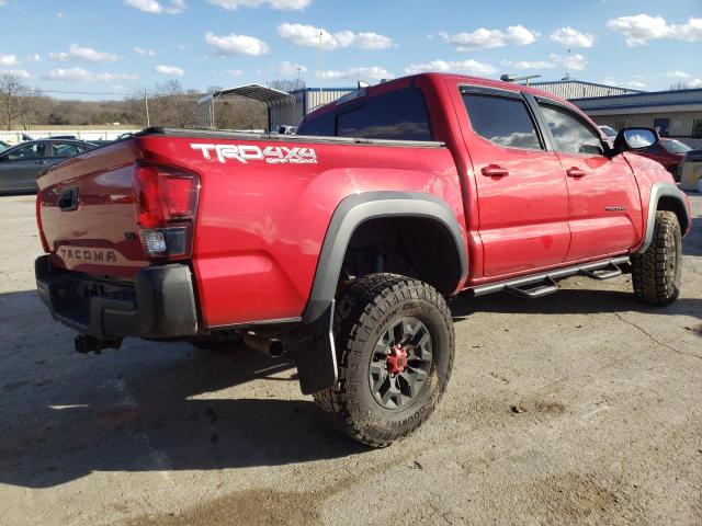 3TMCZ5ANXKM233782 - 2019 TOYOTA TACOMA DOUBLE CAB MAROON photo 3