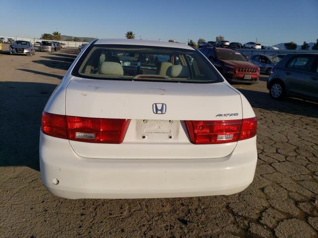 1HGCM56145A120496 - 2005 HONDA ACCORD DX WHITE photo 6