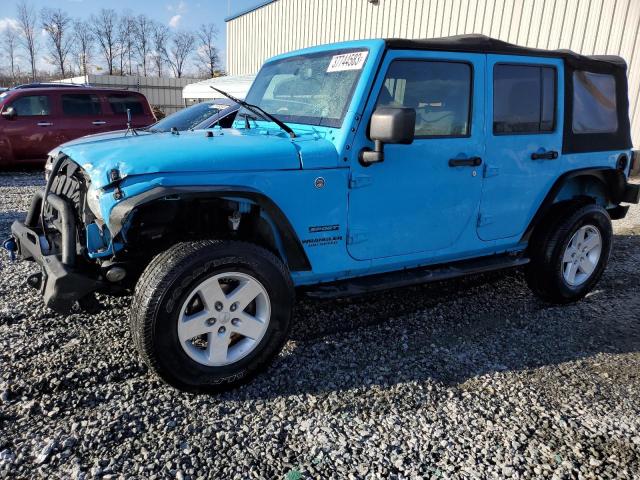 1C4BJWDG7HL565629 - 2017 JEEP WRANGLER U SPORT ლურჯი ფოტო 1